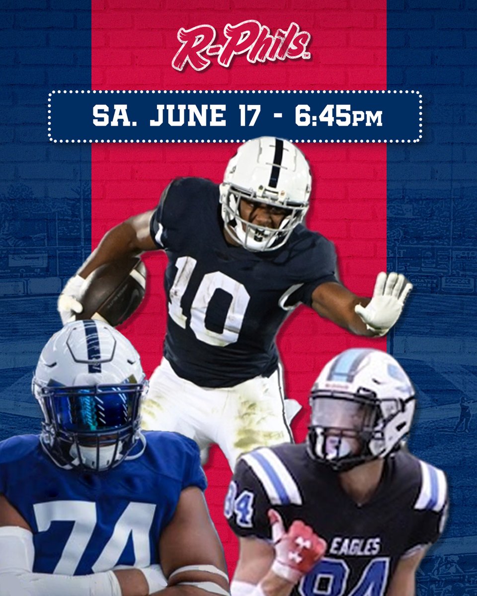 ReadingFightins's tweet photo. ARE YOU READY FOR PENN STATE FOOTBALL?!?!

Nittany Lions Nick Singleton, Joey Schlaffer and J'Ven Williams will be here June 17. Get your tickets at https://t.co/9DIn0NL6uT! https://t.co/IcxUKVJJf9
