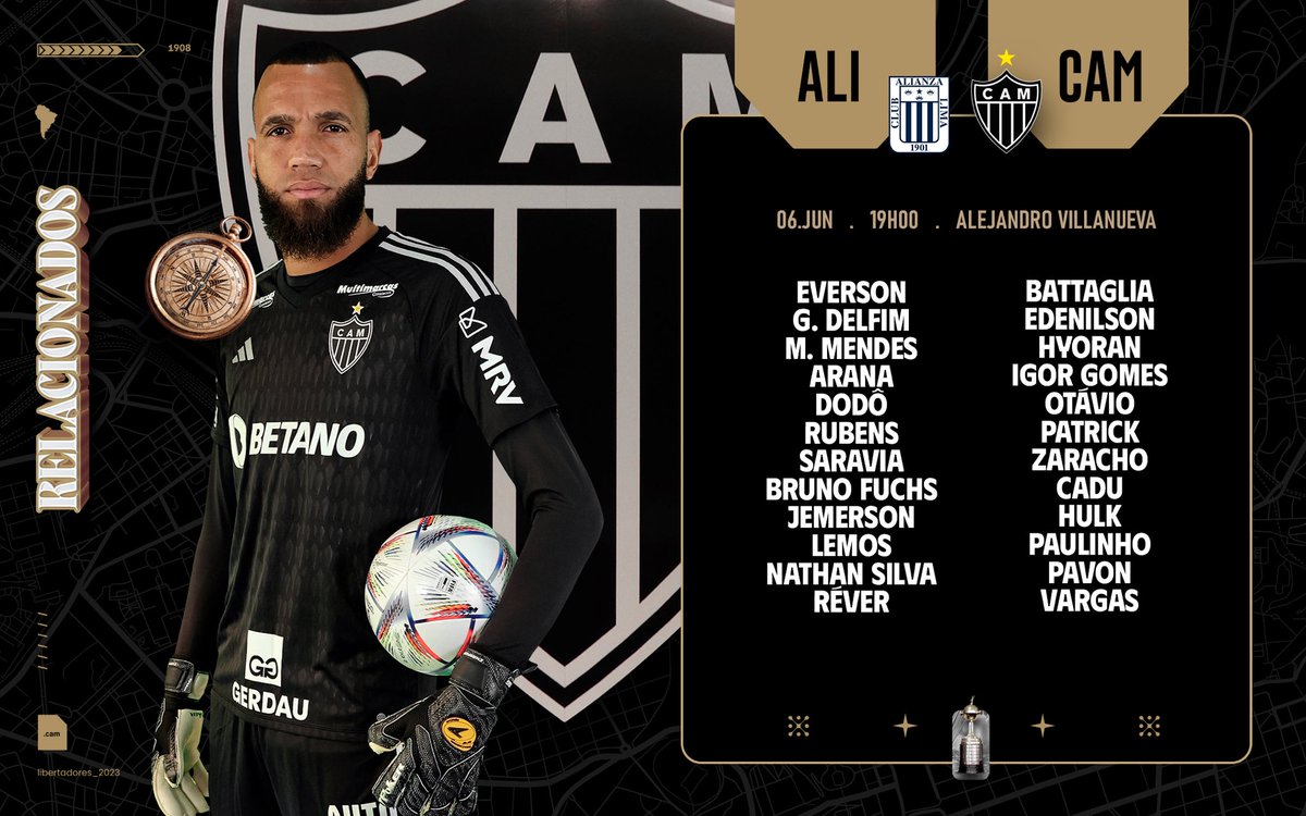 Atletico's tweet photo. 📋 Confira a lista de atletas relacionados para o jogo contra o Alianza Lima, terça-feira, pela @LibertadoresBR!
#VamoGalo #CALxCAM 🏴🏳️ https://t.co/4q9XZUUBKT