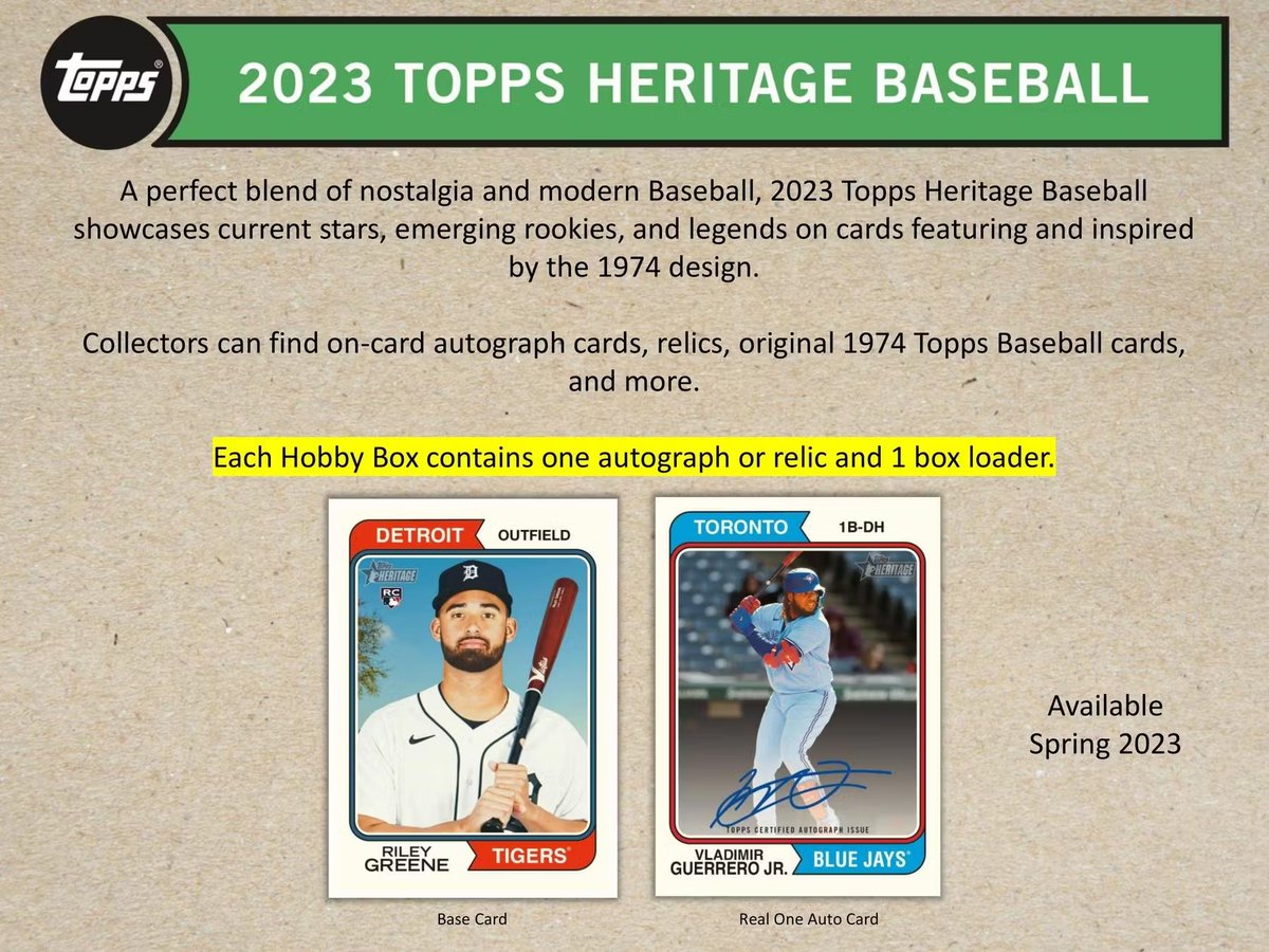 💥 LIVE NOW: SOLD OUT: 2023 Heritage Baseball Hobby Case Break #6 Click here for Live Stream: bit.ly/3wCjijj  💥
#SBB #thehobby #groupbreaks #sportscards #collect #cardbreaks #boom #sportsboxbreaks #boxbreaks #baseball #topps