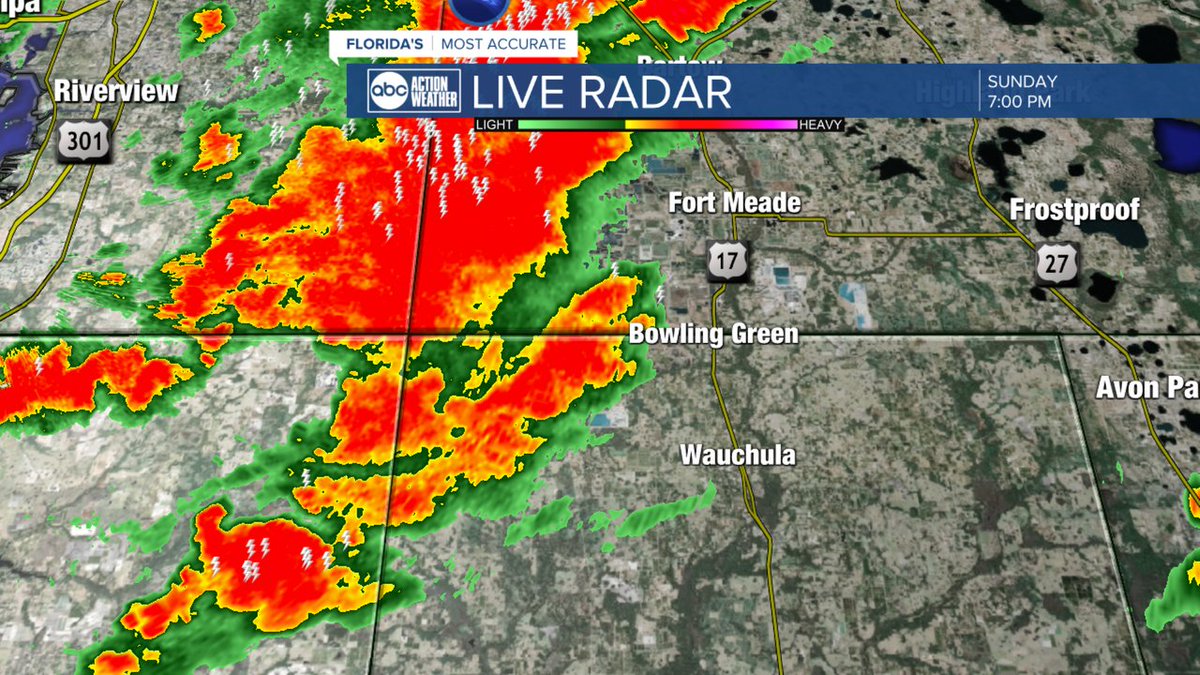 A Severe Thunderstorm Warning has been issued for parts of Tampa Bay until Jun 04 7:45PM. Download the ABC Action News App for the latest weather information.