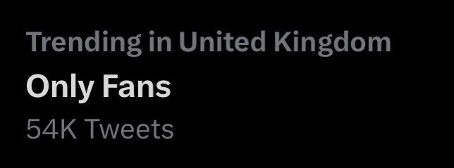GummyDripWear's tweet photo. Why in hell is Only Fans super trending in the bloody UK 🇬🇧 🤔 https://t.co/OrSxpEJXBz