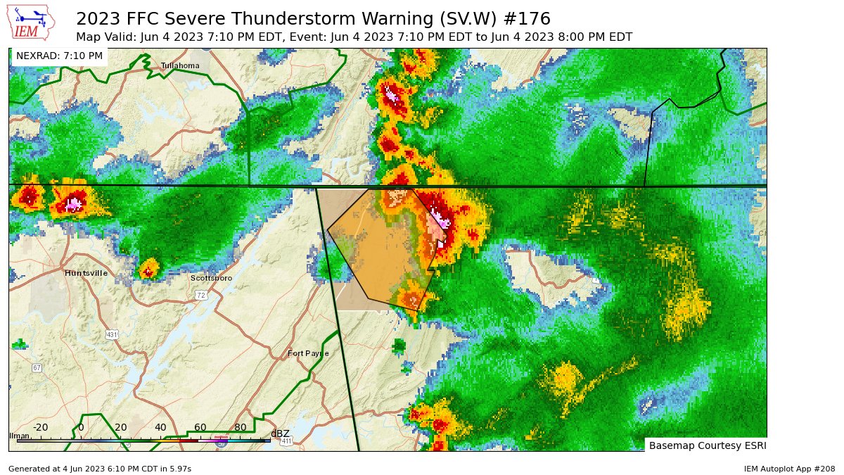 Christina Edwards on Twitter "FFC issues Severe Thunderstorm Warning