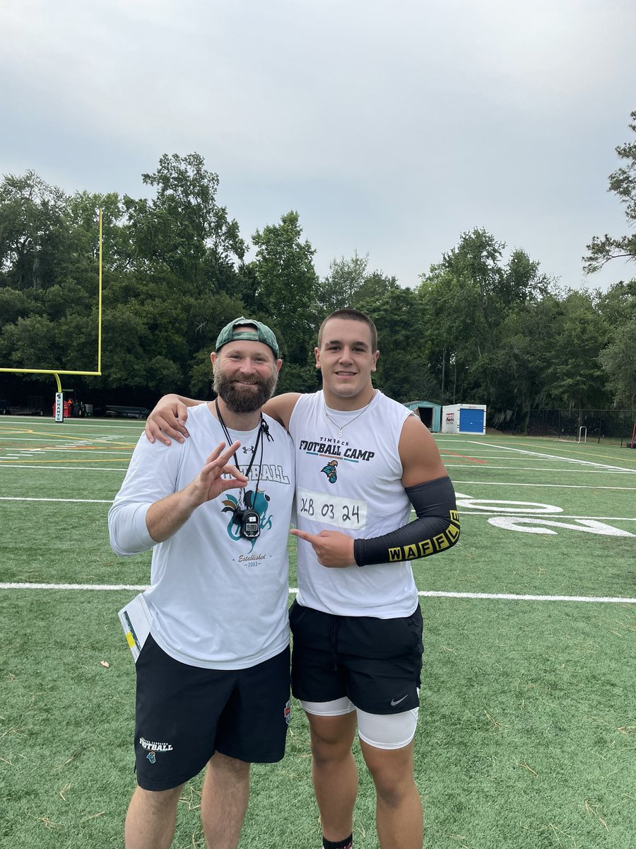 TankNav's tweet photo. Had a great time competing and learning from @coachmiller2525 today during the @CoastalFootball camp!
@coachcfrazier @CoachGlaze13 @_JaredDTucker @Cats_Recruiting @RecruitGeorgia https://t.co/YllpNgV3vZ