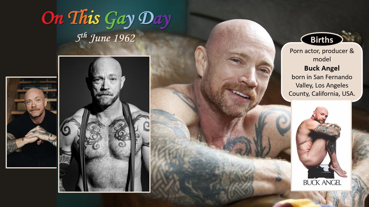 #OnThisGayDay - 5th June 1962
Porn actor, producer & model #BuckAngel born in #SanFernandoValley, #California, USA.
#LGBTHistory #LGBTStories #QueerHistory #QueerStories #LGBT #LGBTQ #LGBTQIA+ #PrideMonth