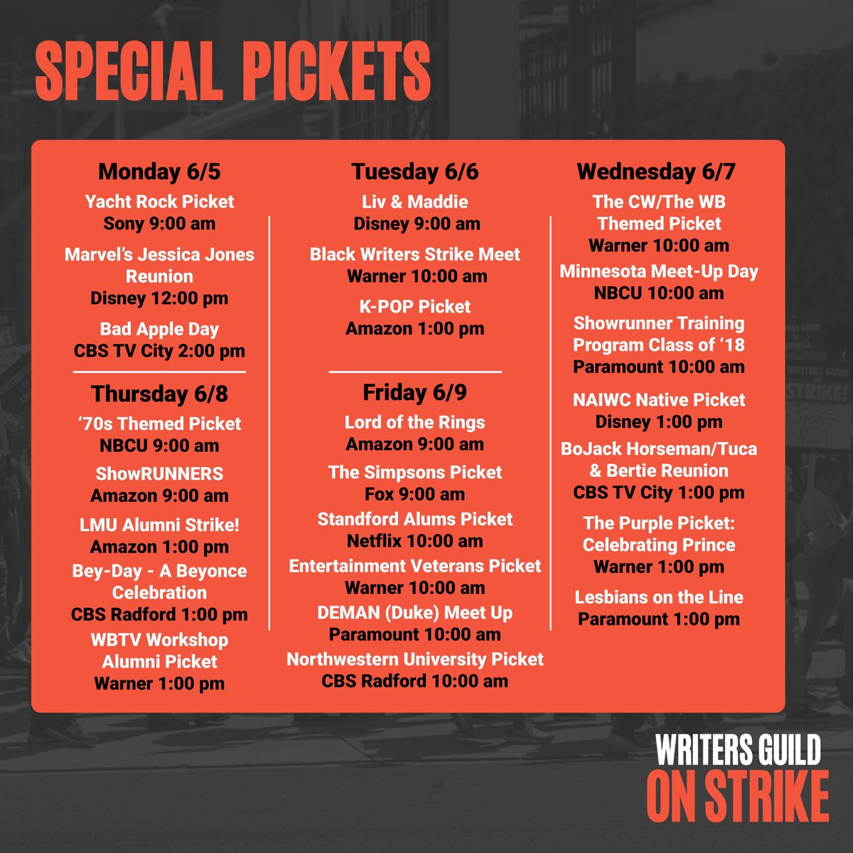 495 Schedule 495 Schedule