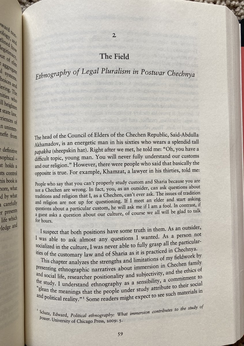 So much I like about this book! @YegorLazarev argues that states use legal pluralism & people use state law “even when it is foreign to them.' Also, state transformation “can be brought from the bottom-up by … women.” Chapter 2 on methods & positionality is🔥. @CUP_PoliSci