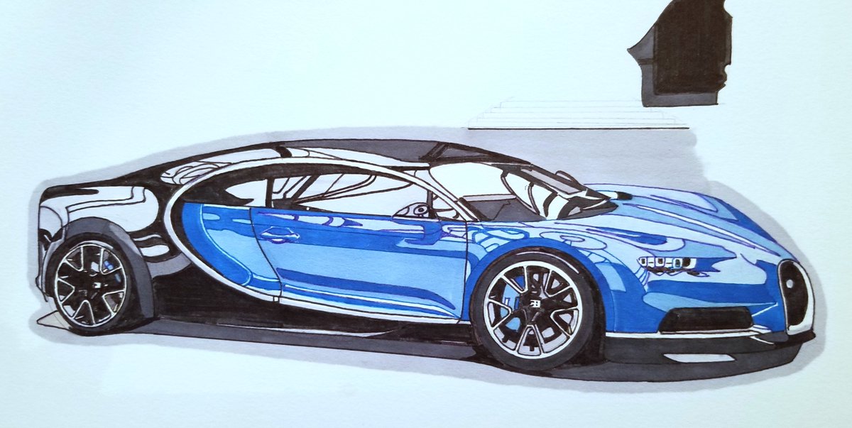 #supercarsunday #mnartists #drawingcars #BugattiChiron