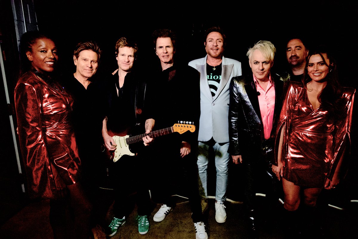 Duran Duran, FUTURE PAST tour L-R Anna, Roger, Dom, John, Simon, Nick, Simon & Rachael #duranlive