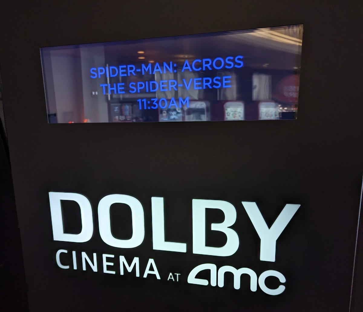 Just watched “Spider-Man: Across the Spider-Verse” in #DolbyCinema. A decent followup to original with more Spider-Madness. 4/5 holes. #SpiderManAcrossTheSpiderVerse #Spiderman #MilesMorales #SpiderVerse #SpiderVerse2 #Marvel #PeterParker #AMC #Sony