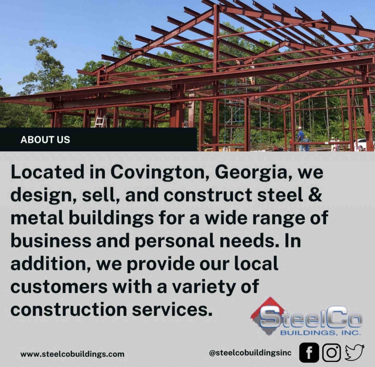 SteelCoBldgs's tweet photo. For top-tier quality and professionalism choose Steelco buildings for your next residential or commercial project. Give us a call or click the link in our bio to learn more.
#steelproject #metalproject #professionalism #construction #steelconstruction #metalconstruction https://t.co/9yGGqaRy4P