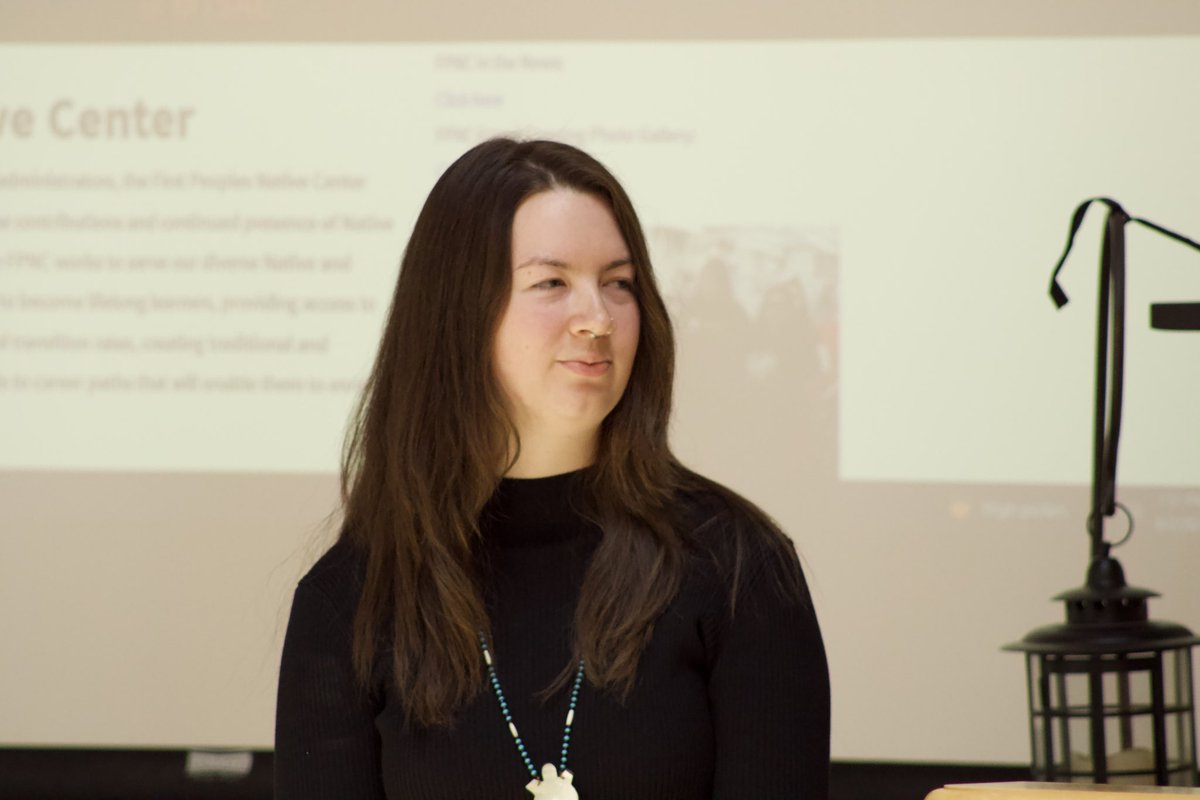 SAConScene's tweet image. Cailtin Coder, 25, sociology major, shared a quote from their elder Robert John, “Don't be lazy with your words,” and that helped her find importance behind the meaning of words and being authentic. 

“Find a community that supports you and never give up," Coder said.