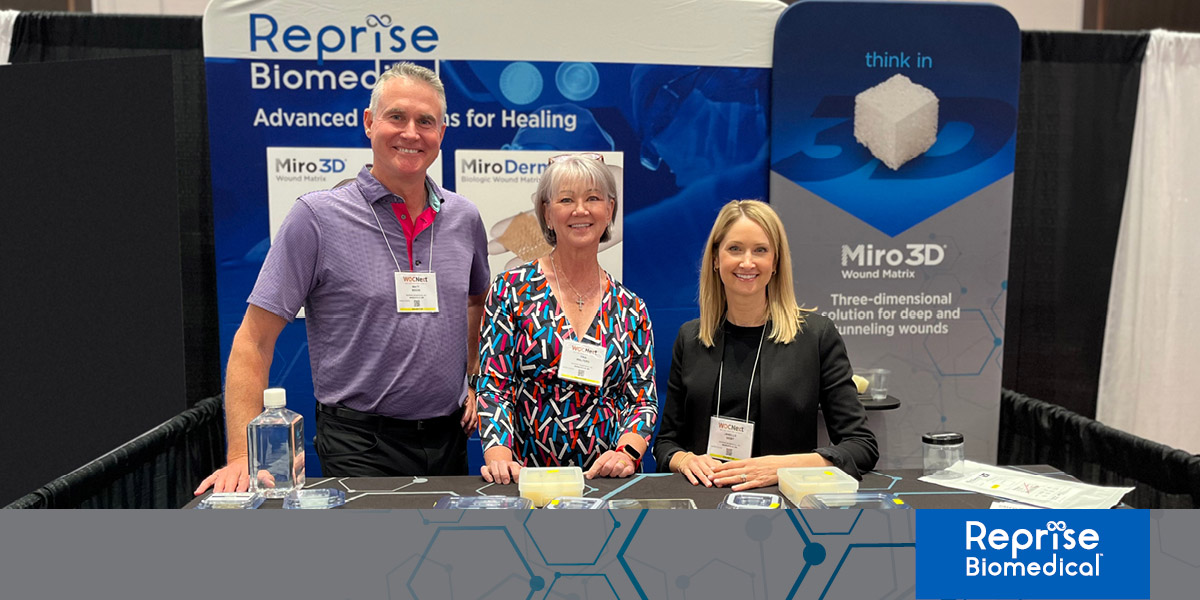 RepriseBio's tweet photo. Reprise Biomedical is exhibiting at the WOCNext 2023 Conference at Caesars Forum in Las Vegas. Featuring Miro3D wound matrix. Stop by Booth 300 for a demo.
More info: https://t.co/44SrRvXce5
Risk Info: https://t.co/kevETNiM0C
#WOCNext #woundcare #woundmanagement https://t.co/74G2XgFFV0