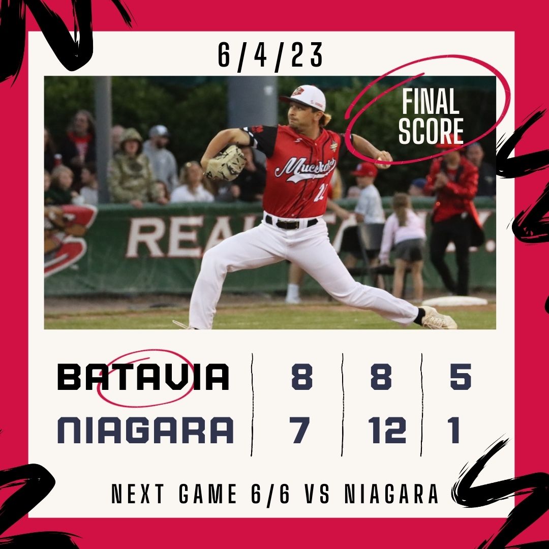 A battle in Batavia. Ryan Kinney led the way with 5ks as the Dogs picked up the win! See all the fans back at Dwyer on June 6th for No Farm No Food Night! #GoDogs