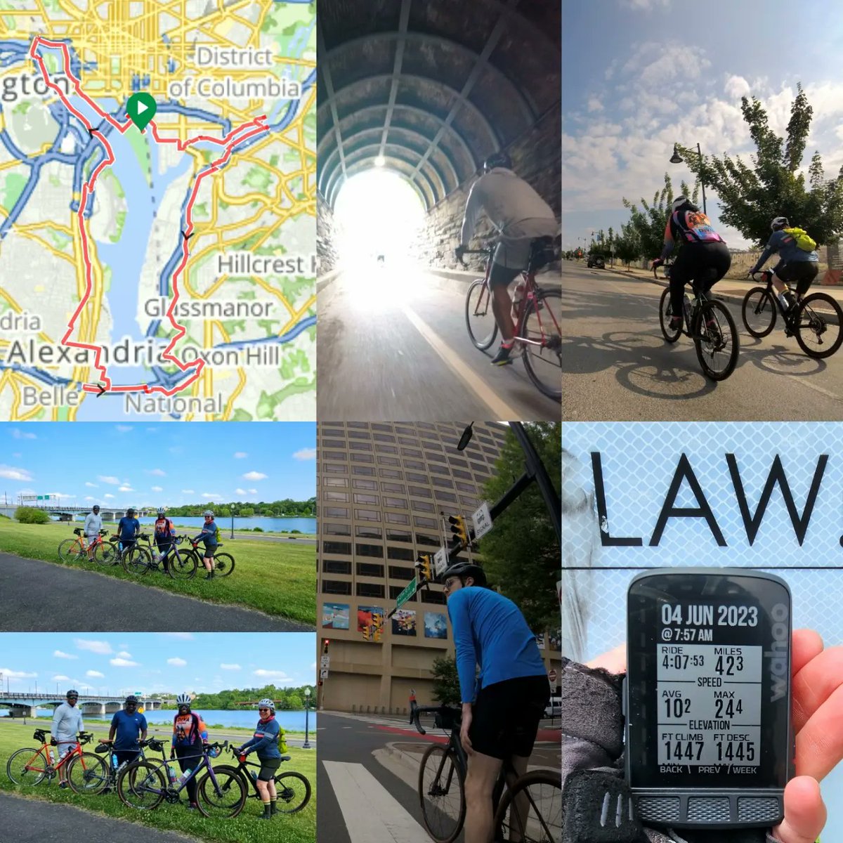 Chris_Roell's tweet photo. Led my #SundayFunday #urbanadventureride that took us through MD, VA & DC! #bikedc #bikemd #bikeva #bikedmvloop https://t.co/WVhCSjsVeS