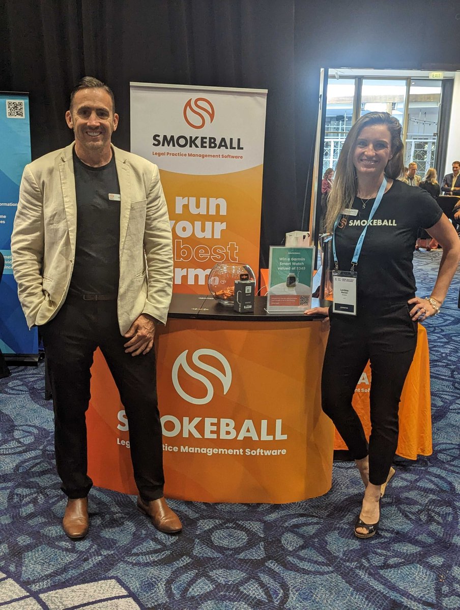 John Cott and Lyndsay Maclean had a blast at the QLS Annual Gold Coast Legal Conference last Friday! Thank you to all the delegates who visited our Smokeball booth.

Discover the Smokeball difference: ow.ly/mmJy50OF75j