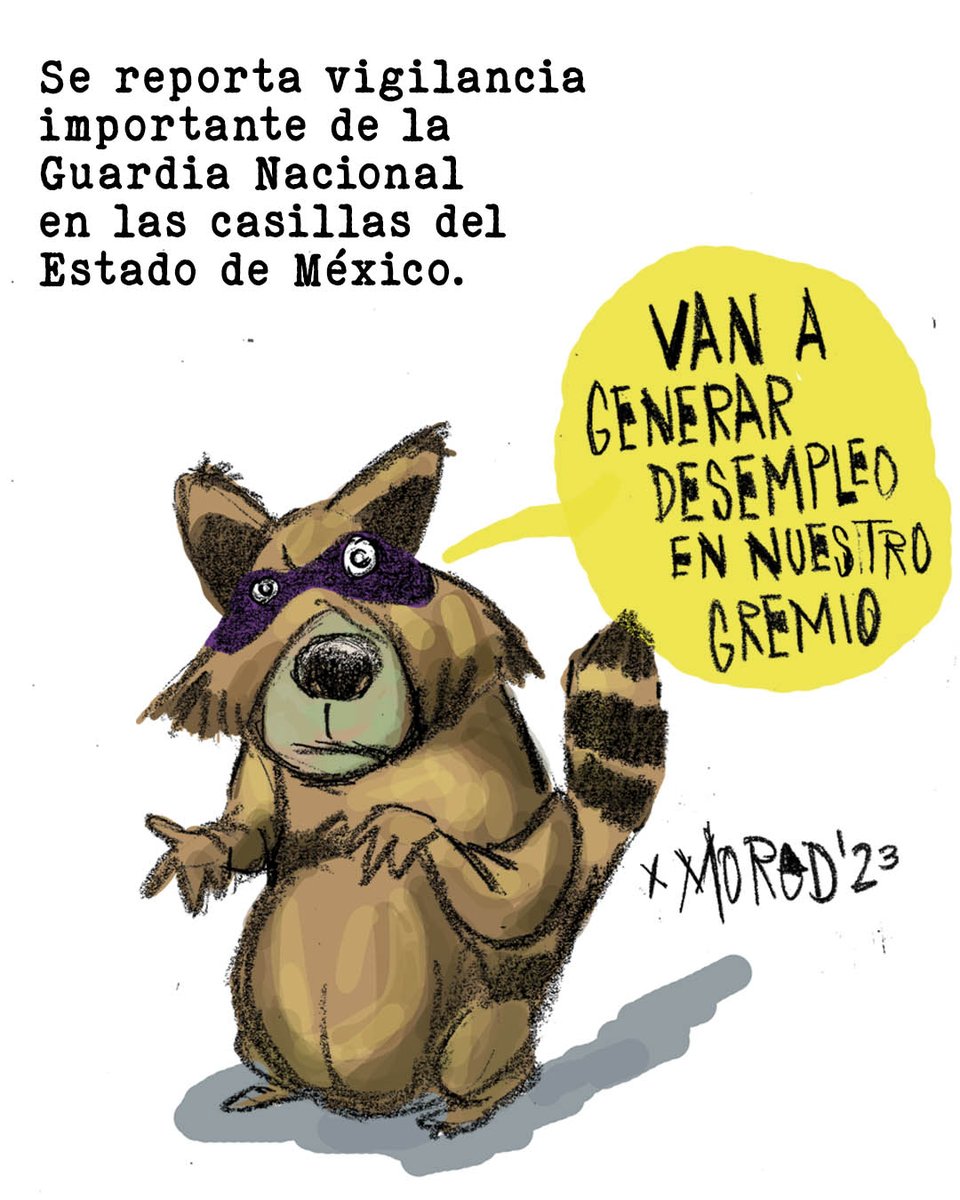 MOREDILUSTRADOR's tweet photo. Crónicas Inmediatas
...soy MOReD
#PRIAN #mapachismo #EdoMex2023 #casilla https://t.co/m8ySFmWPhq