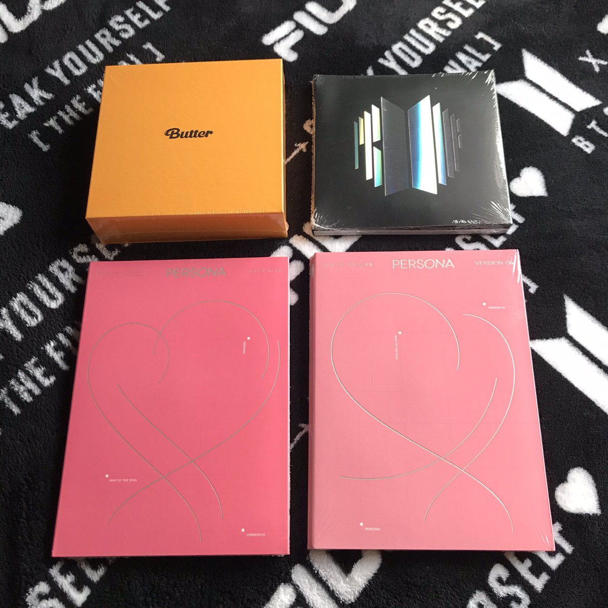 [ ON HAND ] ‼️ SALE ‼️ BTS ALBUMS ㅡ BUTTER Cream Ver ㅡ PROOF Compact Ver ㅡ MOTS Persona Ver 3 ㅡ MOTS Persona Ver 4 > ₱500 EACH > Official > Sealed DM to avail! ⌗ wts lfb ph album map of the soul version rm jin suga jhope jimin v jungkook