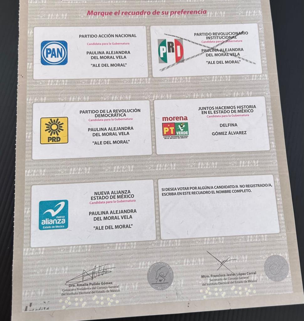 Ahora si puedo publicar sin problema legal alguno por quien vote y quien además ha sido favorecida por todas las encuestas de salida, felicidades a la Maestra @delfinagomeza, primera gobernadora del Estado de México.