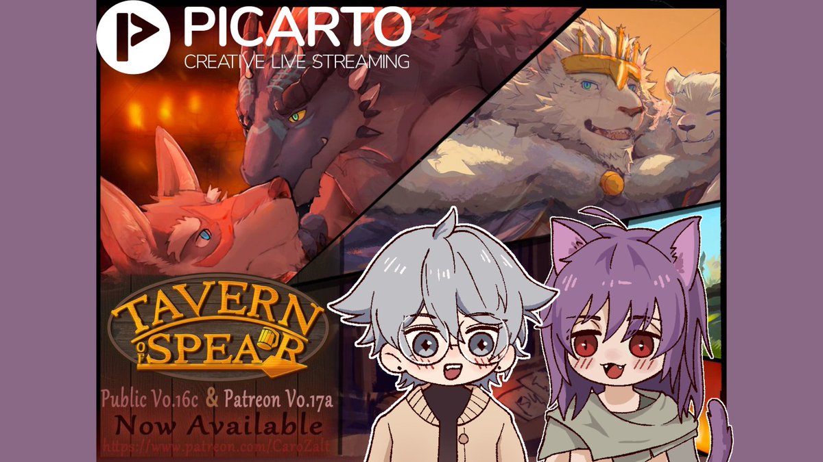 Will be playing Tavern of Spear tonight with Lentil on Picarto! Looking to start at around 8pm PDT