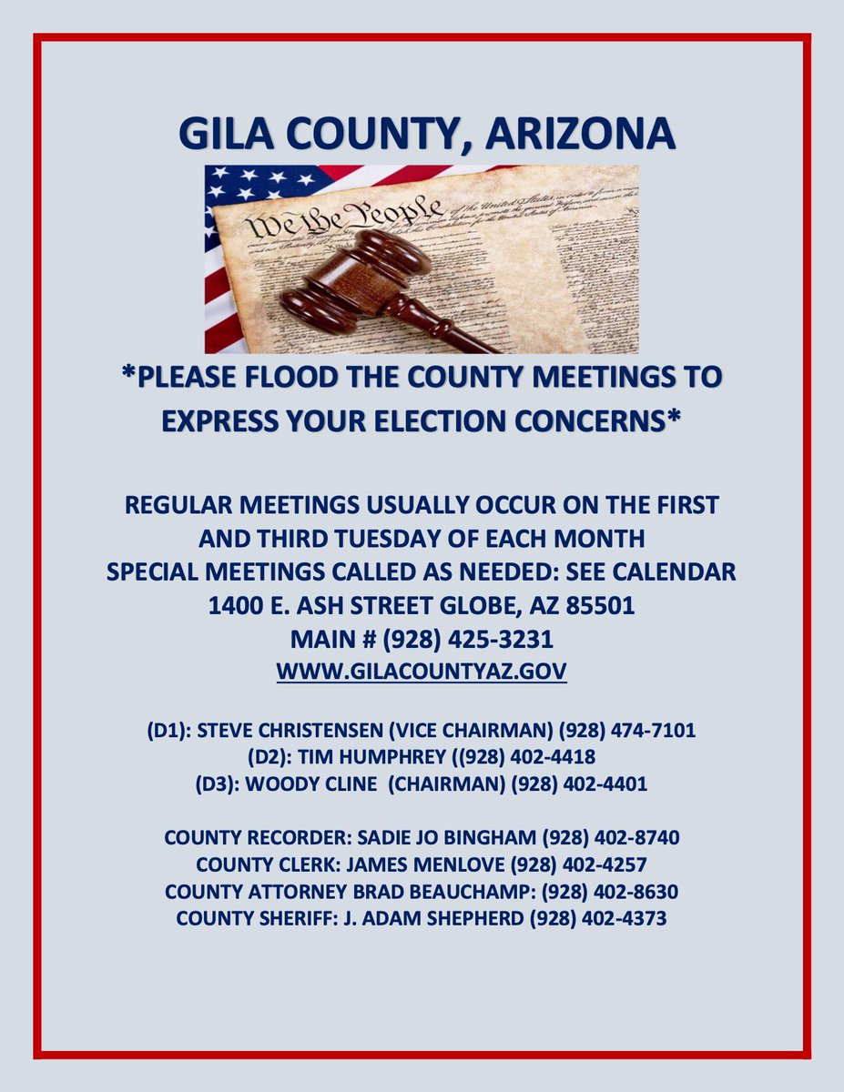 @DC_Draino #Arizona #ArizonaRevote #KariLakeWon #ElectionFraud #SaveArizona #wakeupstandupspeakup #GilaCounty #CallToAction