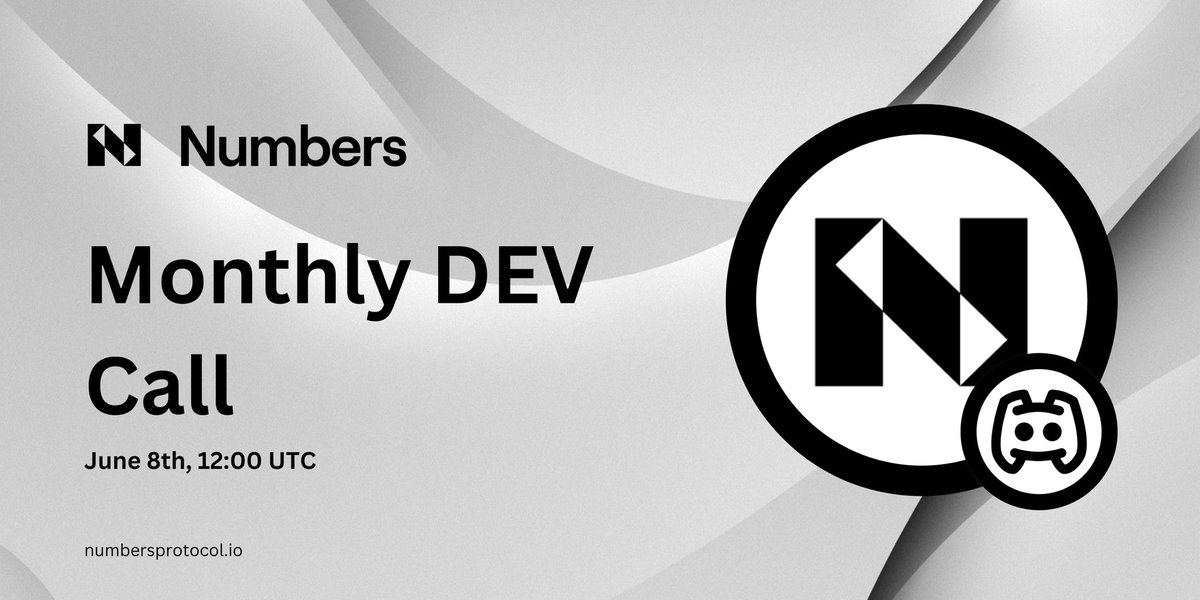 Young_3xpert's tweet image. Hey Folks 👋

You should not miss out on Numbers’ First ever Dev Call. If you have questions regarding Numbers’ products, here&apos;s an opportunity you shouldn&apos;t miss.

⏰ Date: June 8th, 12pm UTC 
📍Venue: link.numbersprotocol.io/NumbersStage 

#Numberscommunity #Numbers #NUM
