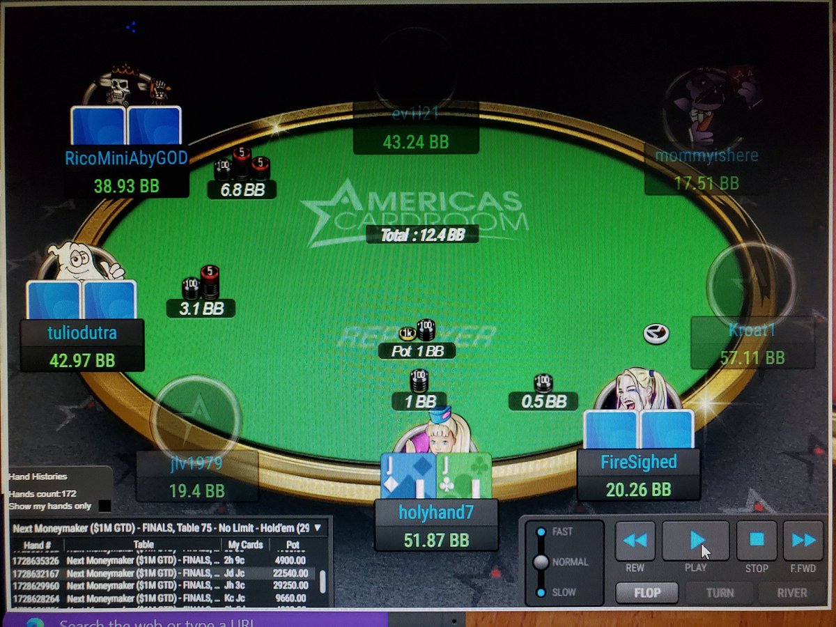 TruckingAa's tweet photo. Playing in #nextmoneymaker on @ACR_POKER 
80 til ITM 
Whats the correct play here? 
@ICuRaRook @BetOnDrew 
I folded cuz it felt like a setup. Look at the flop too. Well, good fold by me. Would have flopped set of J and Lost to flopped set of Q https://t.co/i870TyrwqR