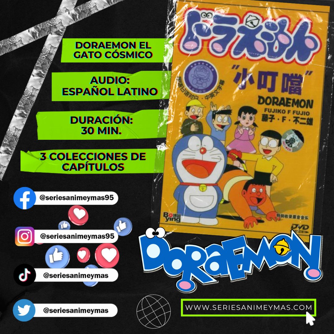 seriesanimeymas's tweet photo. 🎬🍿 Descargar Doraemon El Gato Cósmico [Audio Latino] | Colecciones De Capítulos [1-3] 🥇

🔰 https://t.co/ByzNfWUdLf

🔎 Hashtags 🔍
#doraemon #elgatocosmico #gatoazul #niños #gatorobot #hbomax #hbo #descargar #disney+ #amazonprime #film #series #peliculas #peliculasgratis https://t.co/p0FvHfjoII
