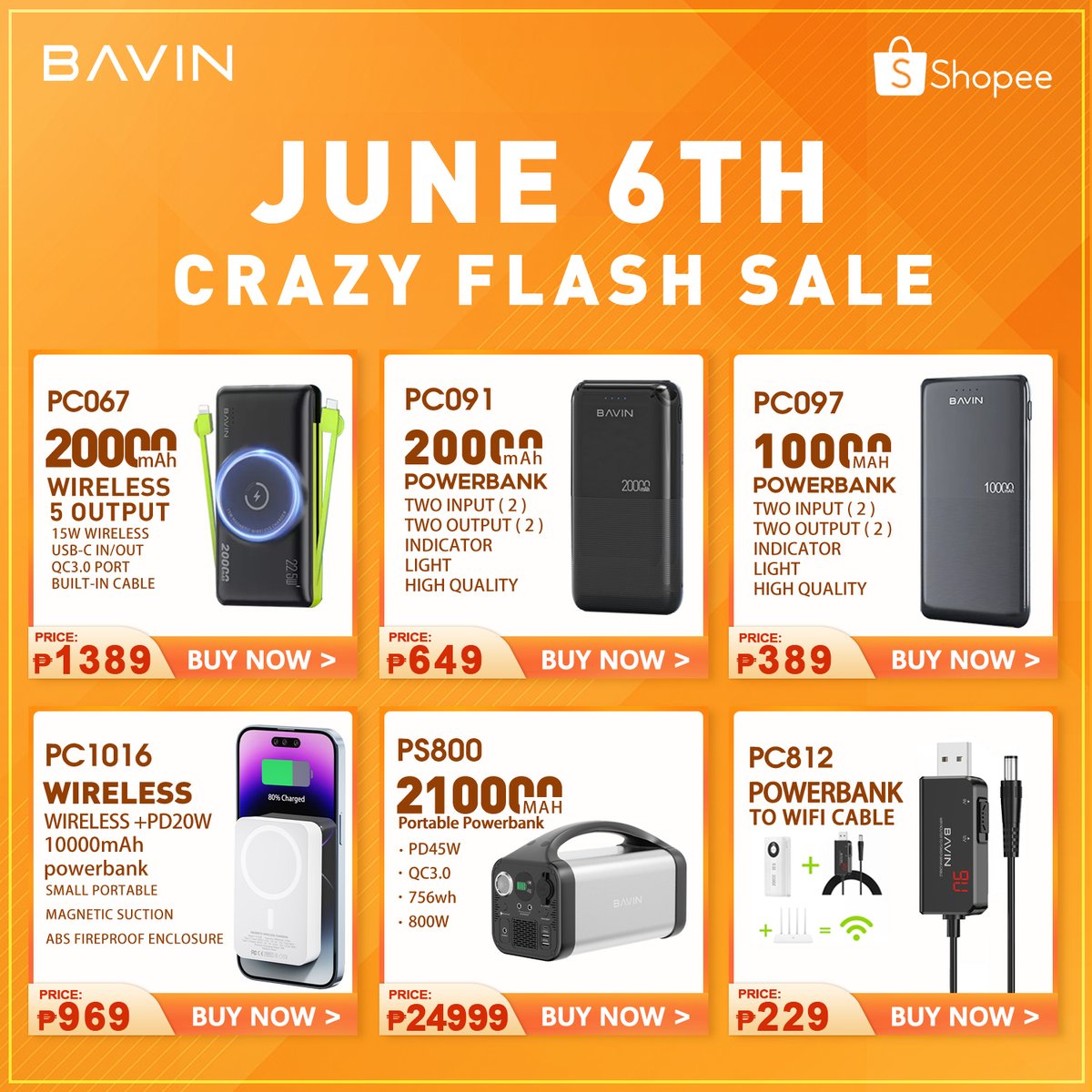 BavinOfficial's tweet image. Hi KaBAVIN!📷 SPOILER ALERT 📷
📷JUNE 6, 2023 Crazy Limited Flash Deals!📷

Here's our STORE LINK for MORE ITEMS:📷
📷Shopee: shopee.ph/bavin.ph
Happy PAYDAY SALE mga KaBAVIN!📷
#ChooseBAVINmobileaccessories
#ilovebavin
#bavinph
#buymoresavemore
#flashsale
Enjoy Shopping📷