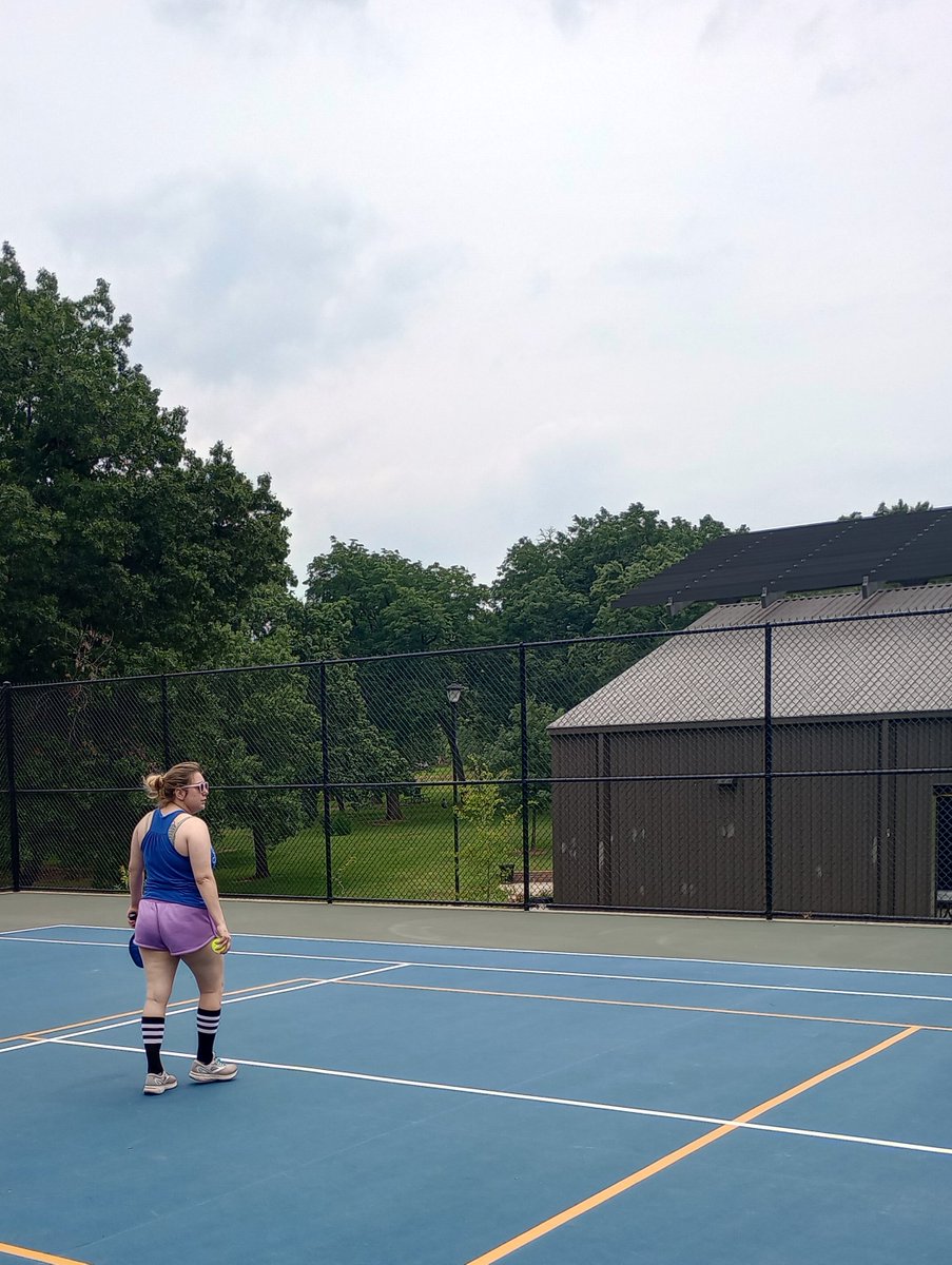 🥒🎾 It's like giant pingpong/mini tennis.