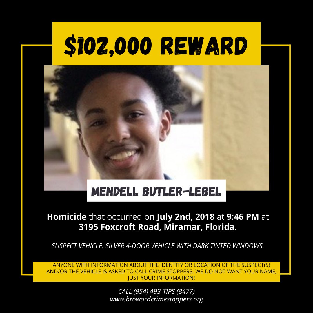 ChangeTheRef's tweet photo. On July 2nd, 2018, Mendell Butler-Lebel was gunned down in a drive-by shooting outside a Miramar, Florida apartment complex.

The last words that he mouthed were, ‘Mom, please help’.

If you have information, call Broward County Crime Stoppers at 954-493-TIPS.

#EndGunViolence https://t.co/25rlFkgDIe