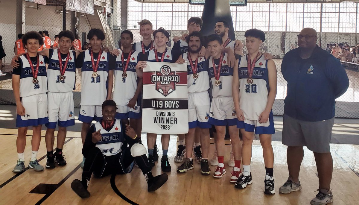 Congratulations to these @MotherTeresaHS & @OttCatholicSB student athletes who brought home a gold medal at the 2023 @OBABBall U19 Championship for the @NBBA_BlueDevils!  @HoopDomeToronto #hoops #MovementIsMedicine
