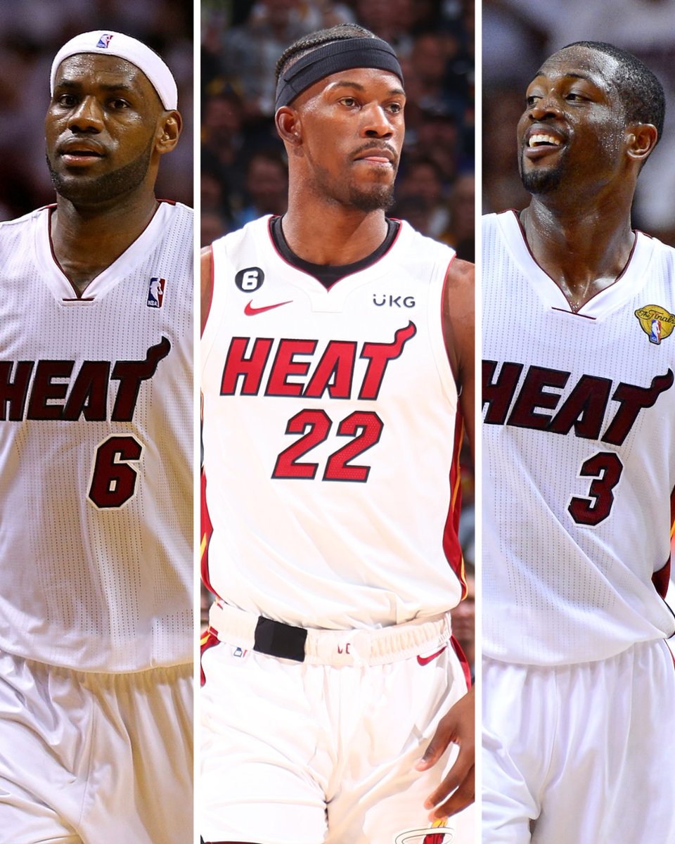 SportsCenter's tweet photo. Jimmy Butler joins LeBron and D-Wade as the only Heat players with 500 Pts, 100 Reb and 100 Ast in a single postseason 🔥 https://t.co/mI1k1yDiFF