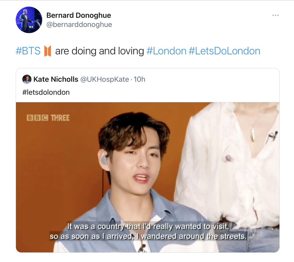 Throwback when London’s Mayor, Chief Executive of UK Hospitality, & London’s Cultural Ambassador all promoted UK tourism using Taehyung’s pics.

imagine how influential he is that make political people use him to promote the 3rd most popular city in the world !🔥