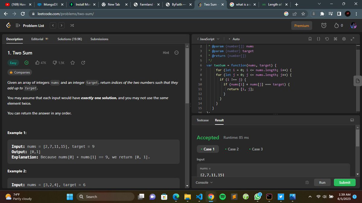 Day 30 #100DaysofCode #100daysofcoding solve 3 leetcode questions. well with some help from some website, blog and videos And i totally understand how they work.