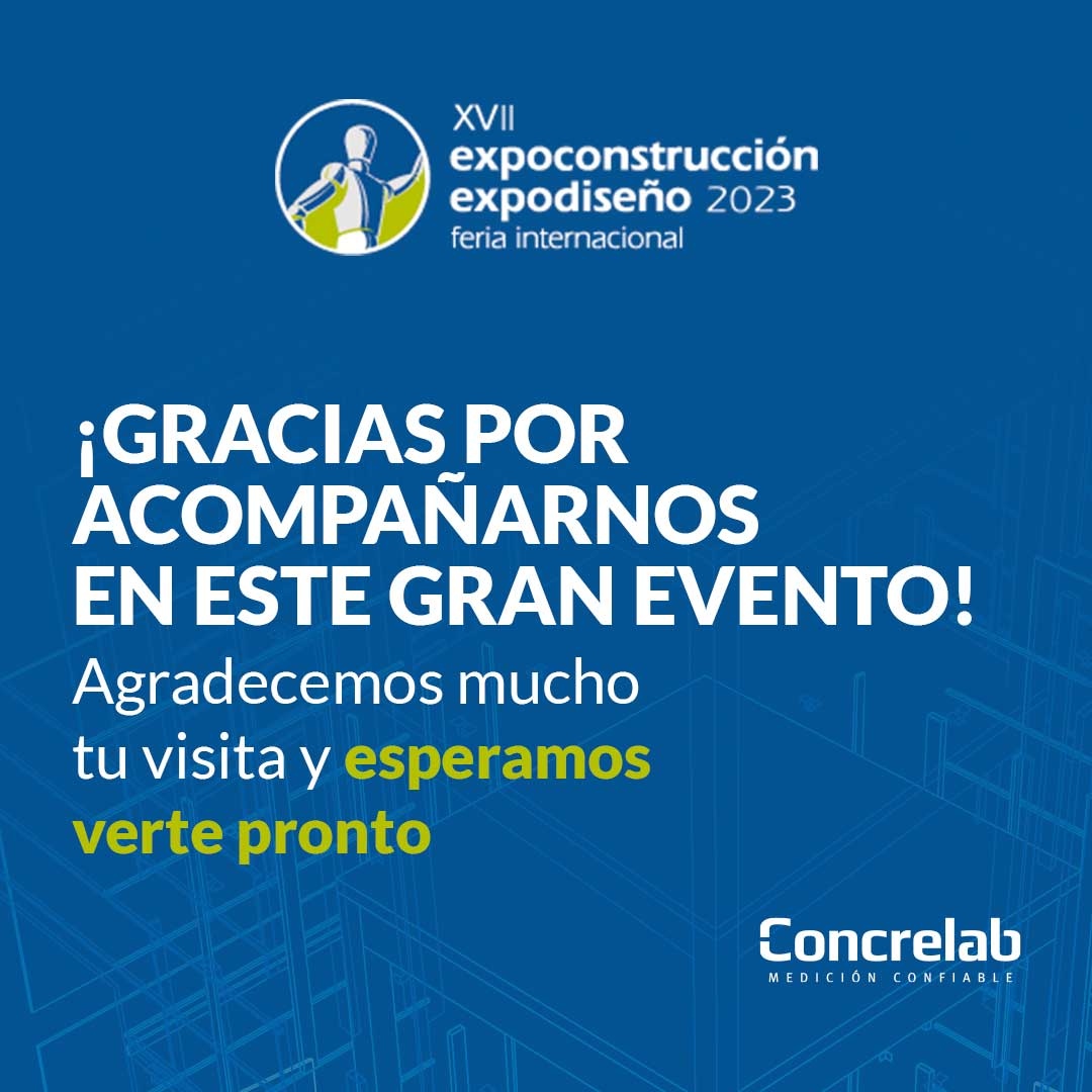 Concrelab's tweet photo. Apreciamos mucho tu interés en nuestros servicios, y esperamos haber respondido a todas tus preguntas y necesidades en nuestro stand.  💻👷‍♀️👷‍♂️

¡Esperamos verte pronto de nuevo y seguir colaborando juntos! 

#ConcrelabEnLaFeria #Expoconstrucción #Expodiseño #ILaboratoriodeensayos https://t.co/kaXbbtbJgS