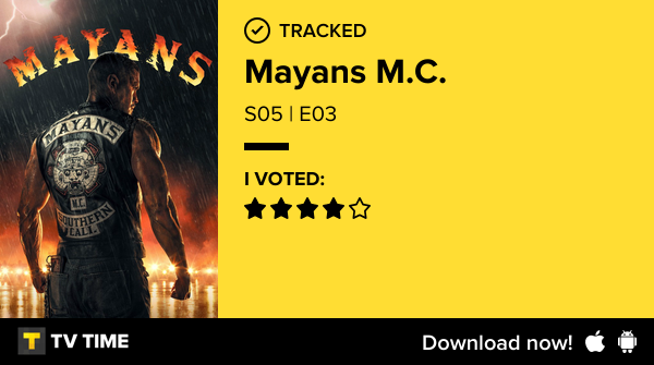dubDUBgee's tweet photo. I've just watched episode S05 | E03 of Mayans M.C.! https://t.co/NHVfAExPp7 #tvtime https://t.co/MyNEgV2Qn4