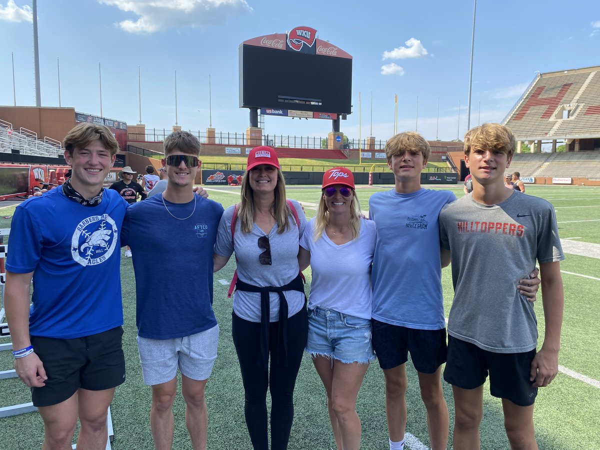 Had a great time competing at WKU prospect camp today‼️#AGTG Extremely blessed to receive my 3rd D1 🅾️ffer from Western Kentucky!! @Recruit_BH @abseckbhfb @DonnieBaggs_ @DavisMerritt @CoachCarsonHall @_CoachMartin_ @CoachDBrown27 @lamattina_nick @TheKramme @WKURecruiting #GoTops