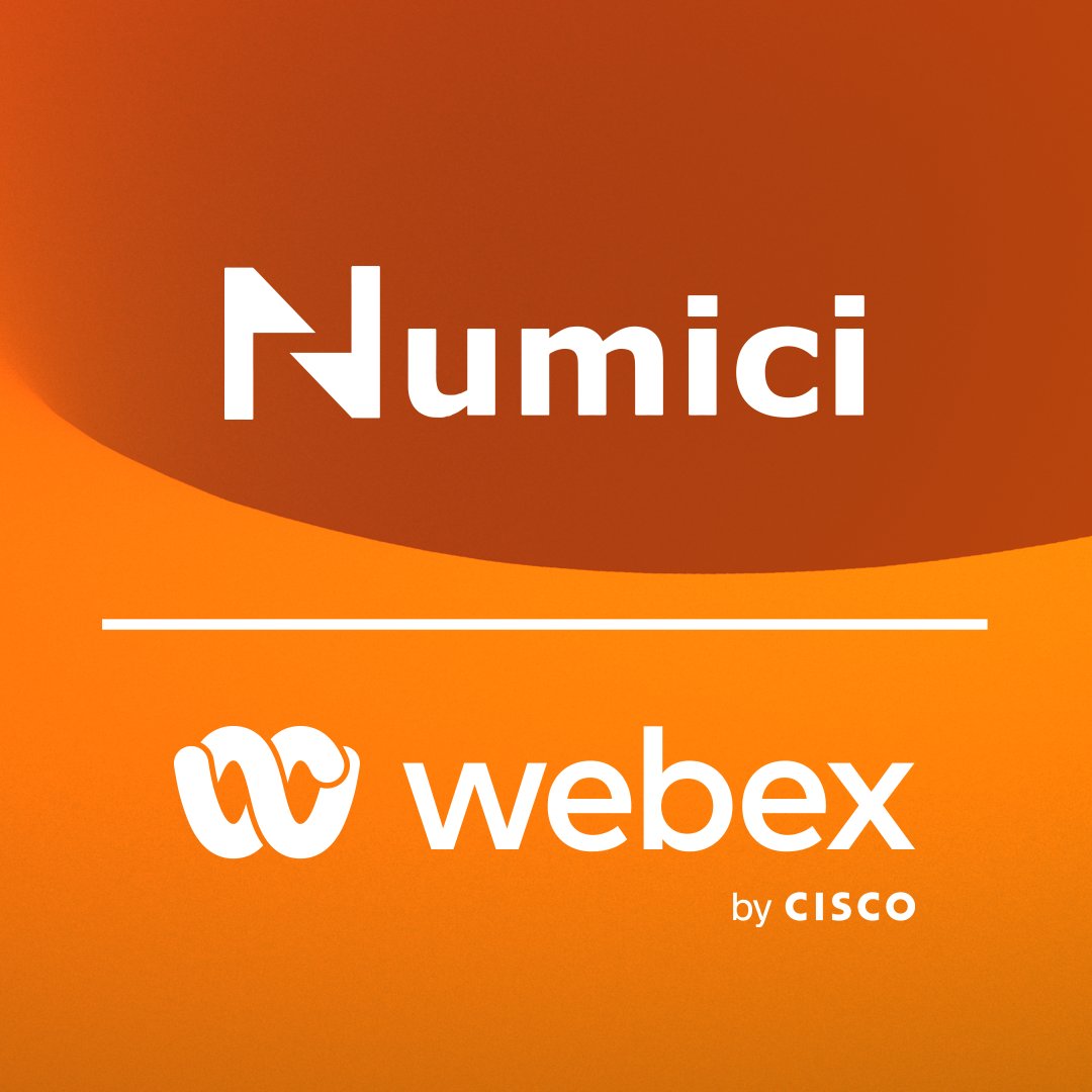 numici's tweet photo. Powerful partnerships power #hybridwork

Numici is excited to be part of the
@Webex Integrations Partner Ecosystem  

Attending #CiscoLive? Check out the Webex Integration booth #5334 in the Collaboration Showcase    

Visit https://t.co/nRra8Tl2tC to get started 
#WebexAppHub https://t.co/sxX5jvN4k6