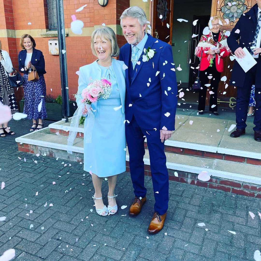 clive_baines's tweet photo. @lpoolcatholic We are going to the Mass at the Cathedral on the 25th thanks . Sheila and me met each other at Lourdes In 2019,
and on the 28th of April this year  we got married at St Patrick's Church here in Southport.
So Sheila and me will be at the Lourdes Celebration Mass at Liverpool ❤️❤️ https://t.co/uzUxbBUSQo
