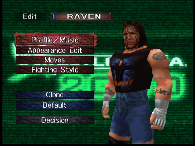 AKIStation64's tweet photo. Mike Awesome & Raven textures added in from VPW2 & Revenge
#WM2K #AKI #VPW2 #NoMercy #ECW #N64 https://t.co/9tb7sNlbIw