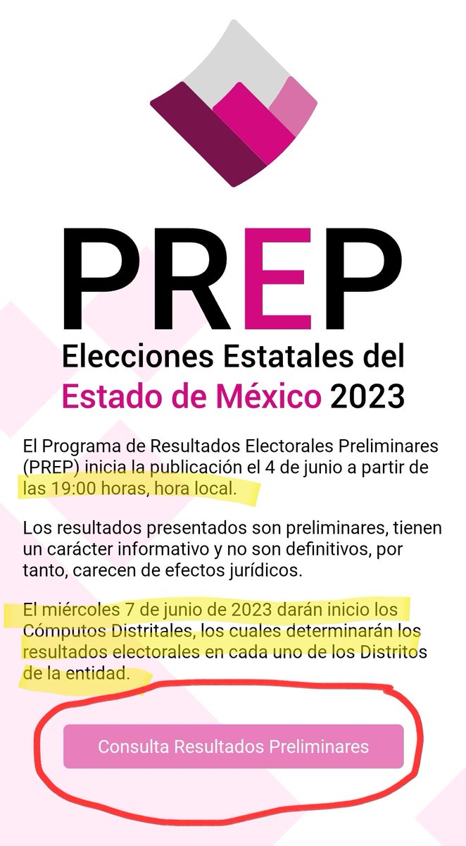 COMPUTO, no encuestas.

Enlace al #PREP #Coahuila 
👉🏼 2023.prepcoah.mx/inicio

Enlace al #PREP #Edomex
👉🏼 prep2023.digitalmex.mx/#

#CiudadanosVigilantes
#Elecciones2023