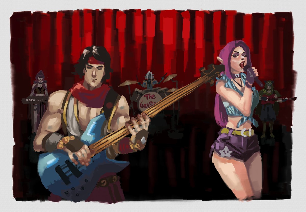 Skye and the 'S' gang assembled a 'Shocking Blue' cover band.
#Paladins #paladinsgame #paladinsart #Paladinsfanart