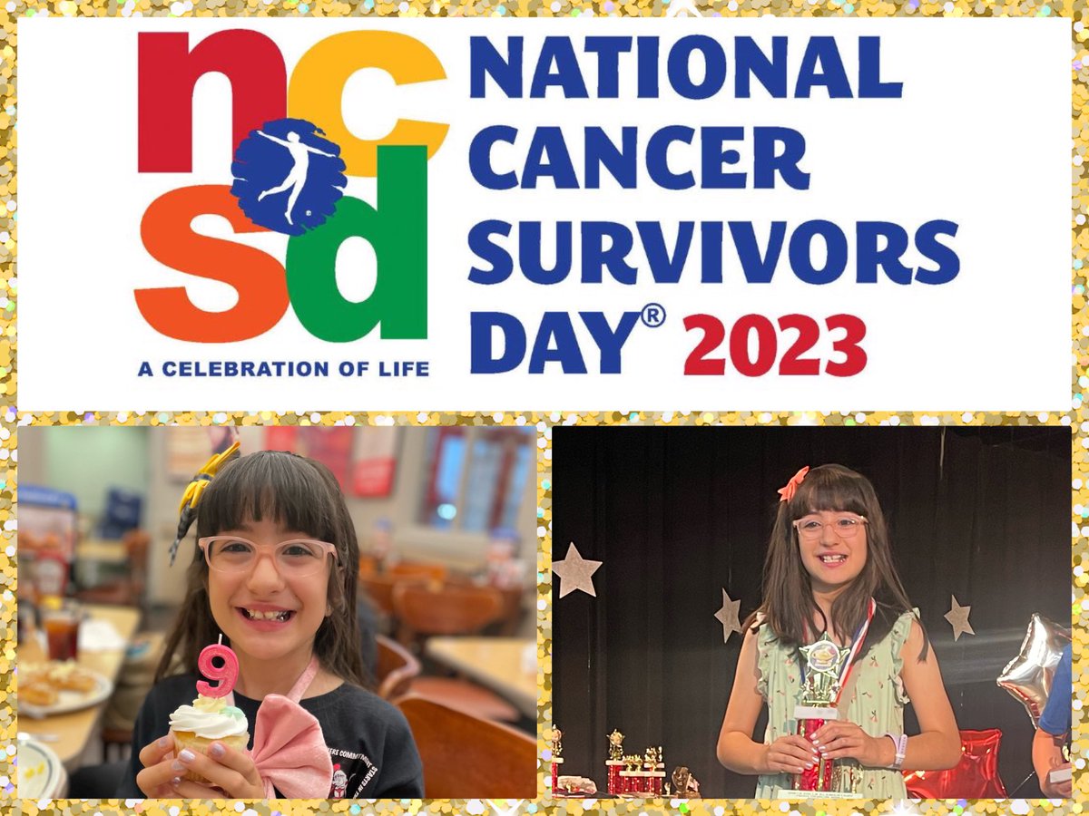 Celebrating our own cancer survivor, our Amazing Aurora! Grateful for the doctors, nurses, and staff at @ElPasoChildrens and  @MDAndersonNews who fought along side us!  #CelebrateLife 🎗️#NCSD2023