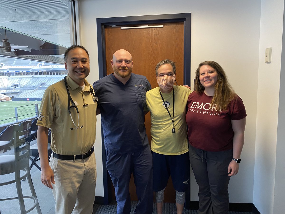 mickeykingjr's tweet photo. Thanks to Dr Johnathan Kim from Emory, Adam Jackson and Brandi Ross for scanning our athletes hearts today at Georgia Tech I really appreciate it. #georgiatech #togetherweswarm #georgiatechsportsmedicine #atl #digirad #emory https://t.co/XasTFFw7Bb