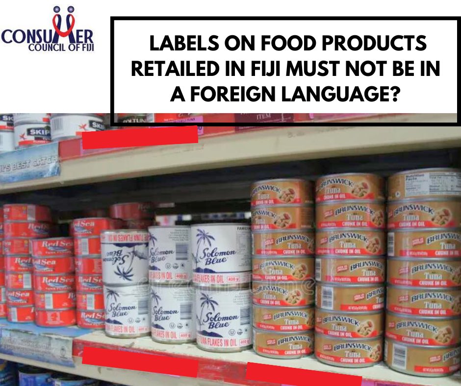 Food labels in Fiji must be in English as per the Food Safety Regulation 2009. Report any products without English translation. #consumerawareness #foodlabels #TeamCCoF