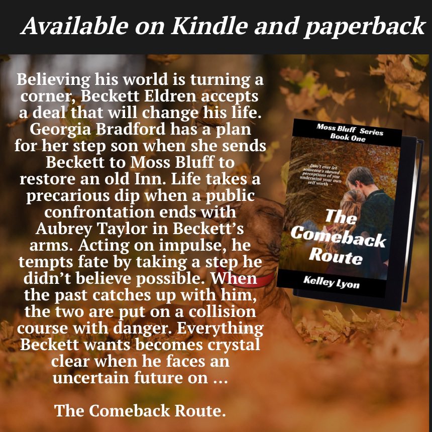 Start the series that you can’t put down. Get your copy of The Moss Bluff Series only on Amazon Kindle and paperback. 

The Comeback Route: Moss Bluff Series Book One a.co/d/9QUAf98
#kindleunlimited #kindleunlimitedromance #bookrecommendations #booktok #kelleylyonauthor