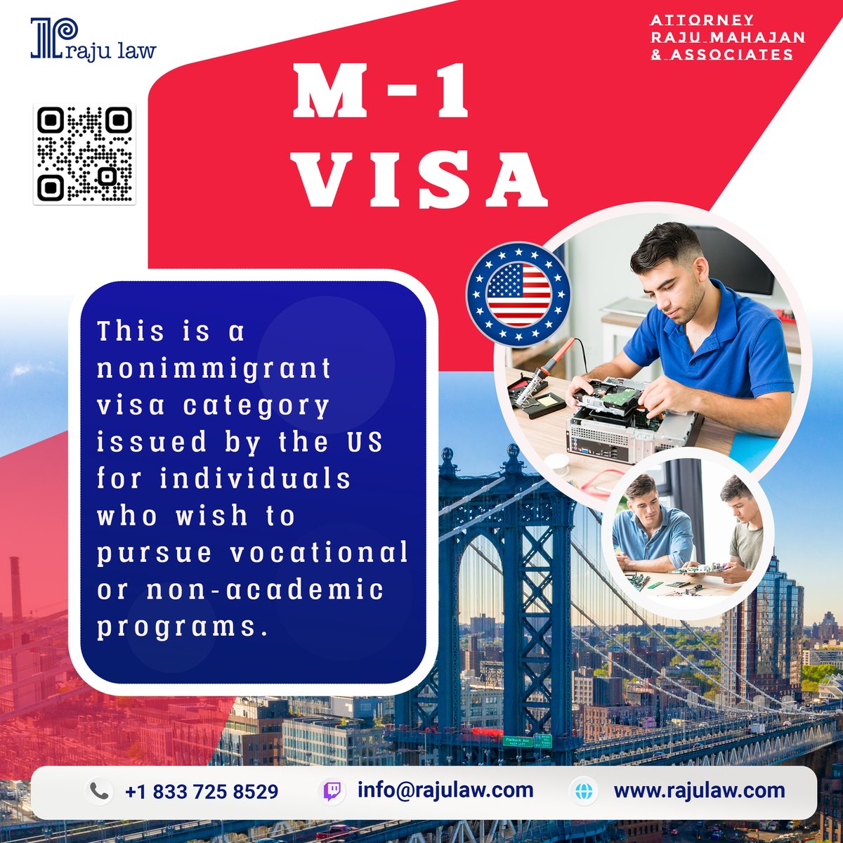 The 𝗠-𝟭 visa is specifically designed for students who intend to enroll in a recognized vocational or technical school in the United States.

#Vocational #vocationalschool #VocationalCourses #vocationalskills #vocationaltraining #vocationaleducation #immigrationlaw #nonacademic