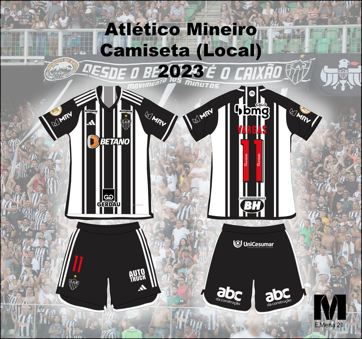 Atlético Mineiro
Camiseta (local) 2023
ilustrada
⚫⚪⚫⚪⚫
#Atléticomineiro #Galo #LaSeleccióndelPueblo #adidas #Brasileirao #BrasileiraoxESPN #Libertadores #BeloHorizonte
@Atletico @PaintKits @LuchoLasS @ciccioscommessa @CambioCamiseta @Brasileirao