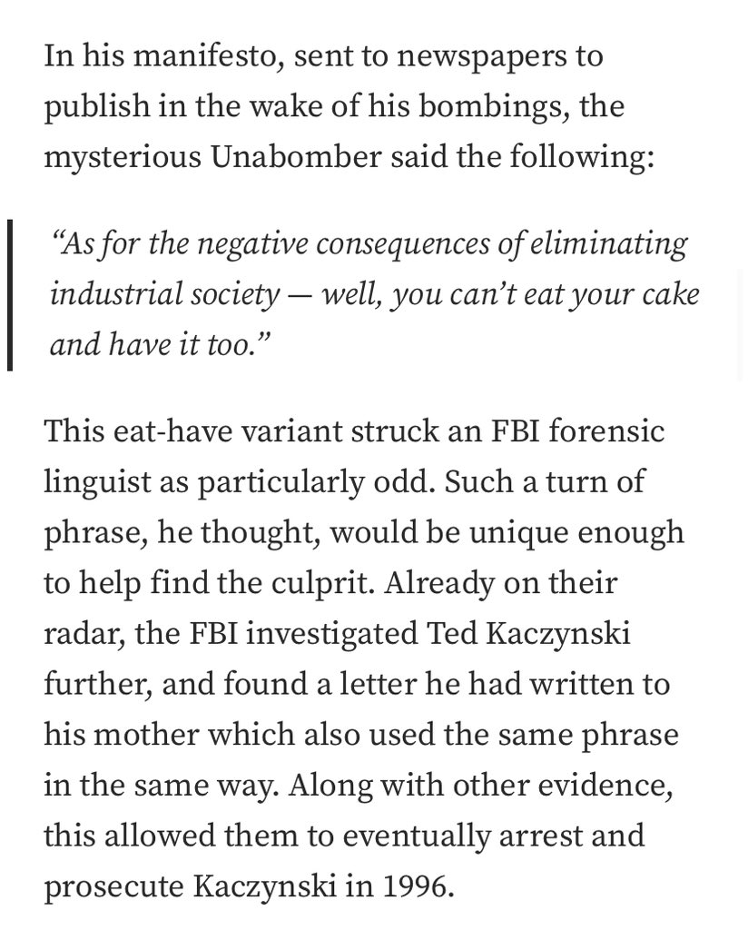 leilahardy_'s tweet photo. @melanieg1203 This is how they caught the unabomber fun fact https://t.co/lj2JLj2XFd