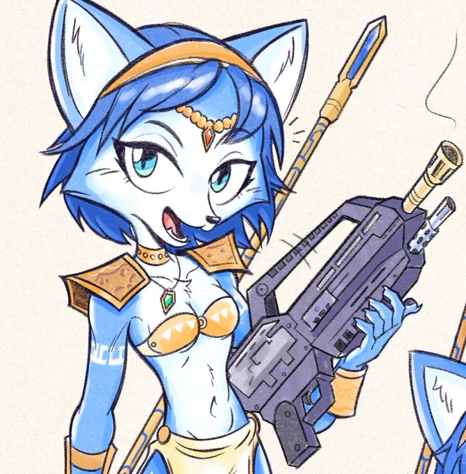 starfox adventures krystal, but she's strapped